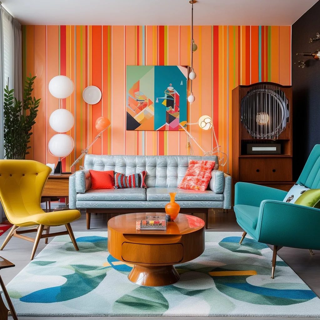 Bold Color Walls in Living Room