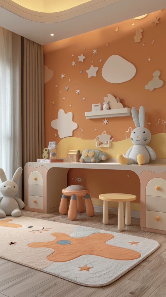 Kids bedroom wall makeover ideas