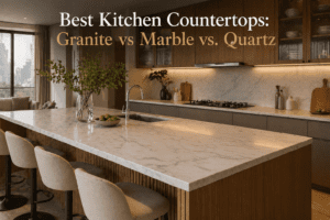 Read more about the article Best Kitchen Countertops: Granite vs Marble vs. Quartz