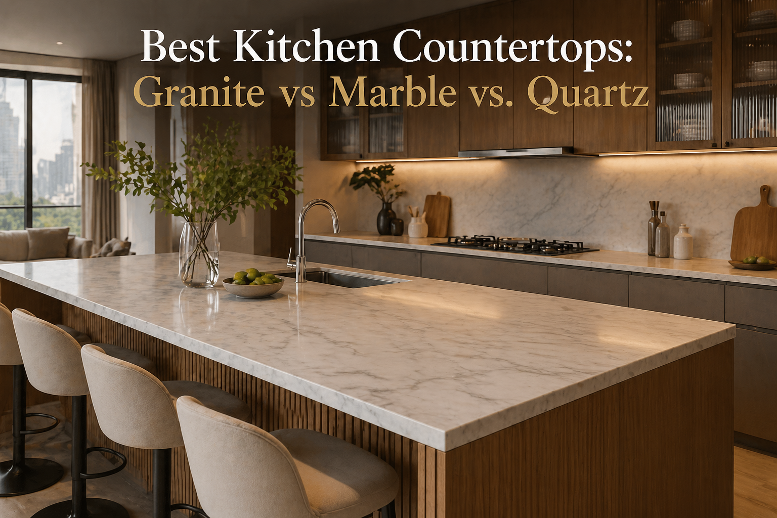 You are currently viewing Best Kitchen Countertops: Granite vs Marble vs. Quartz