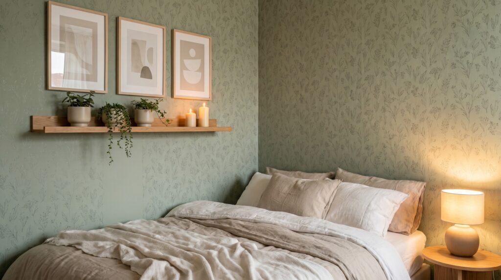 Peel-and-stick wallpaper and removable décor for rental property interior design