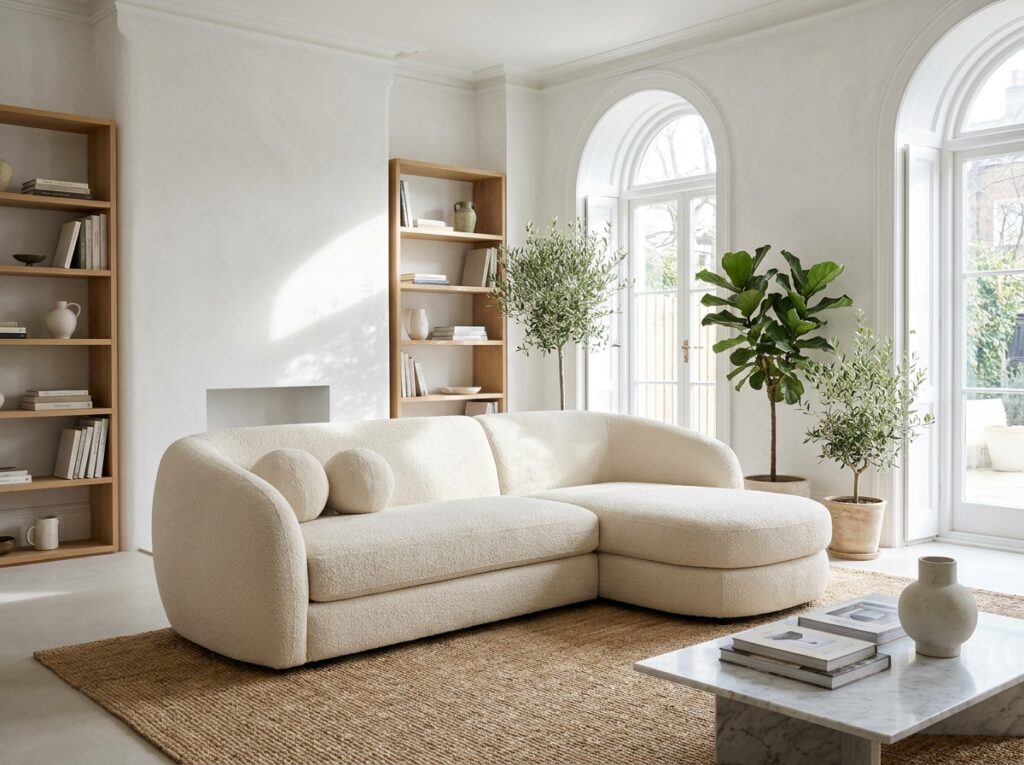 Chaise lounge sofa in a modern living room – elegant sofa style by Furnofy