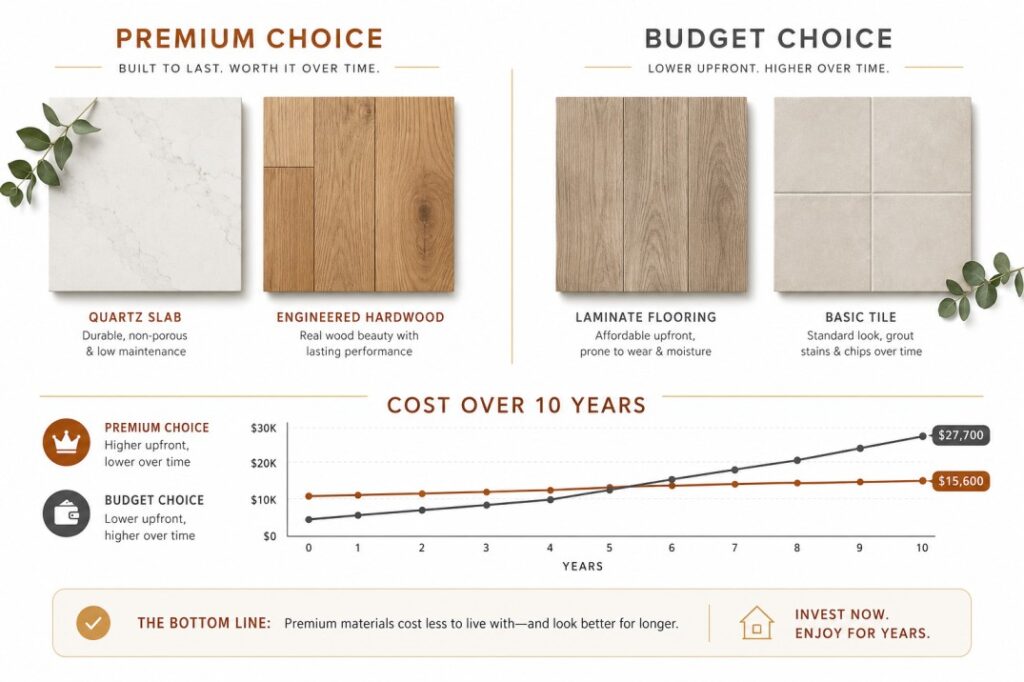 Long-term cost comparison of durable vs budget finishing materials for Indian home renovation — Furnofy