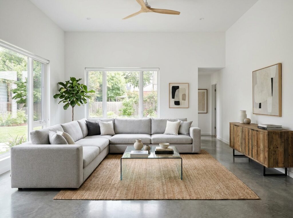 L-shaped sectional sofa design for large living room – Furnofy