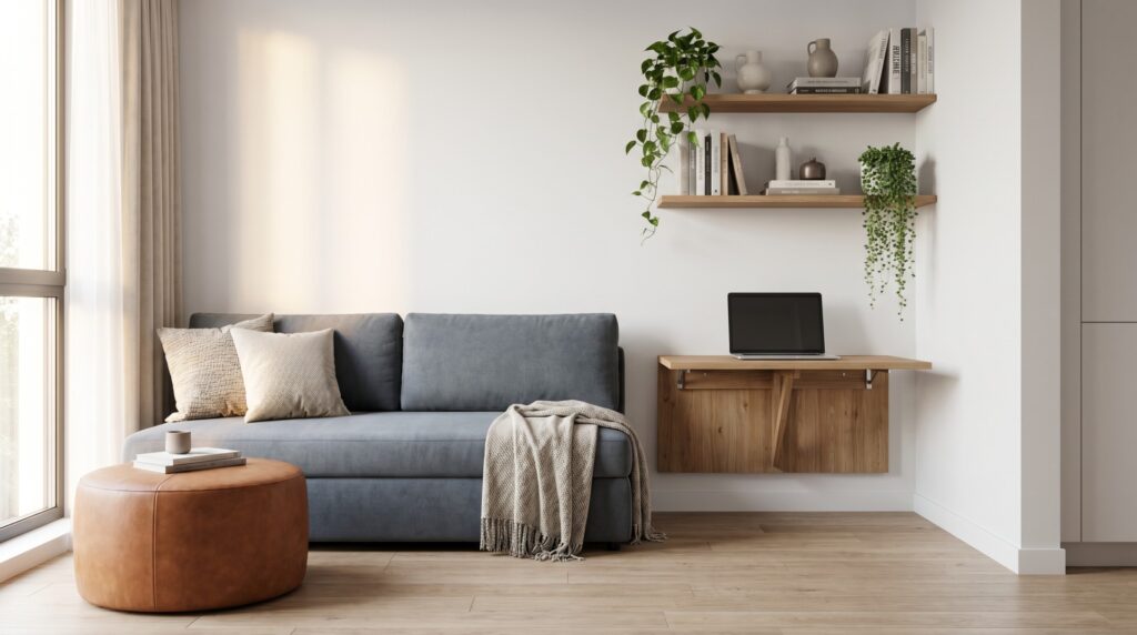 Multi-functional furniture for interior designing a rental property