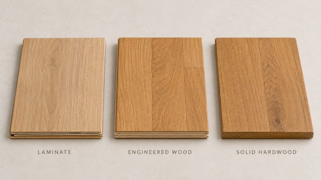 Wooden flooring cost per sq ft India sample comparison