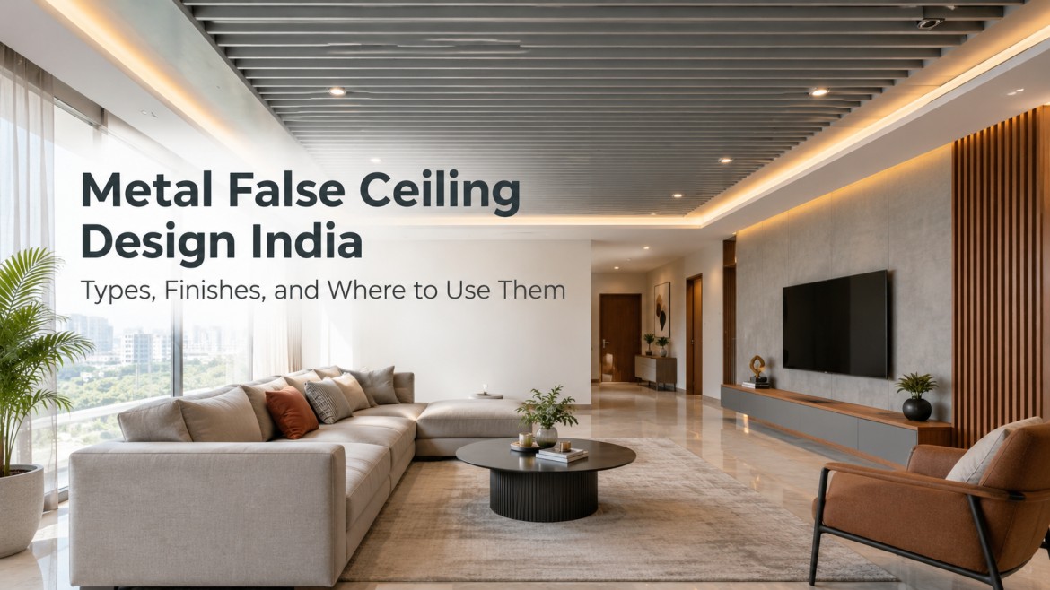 Read more about the article Metal False Ceiling Design India: Types, Finishes, and Where to Use Them