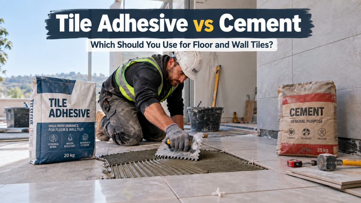 Read more about the article Tile Adhesive vs Cement: Which Should You Use for Floor and Wall Tiles?